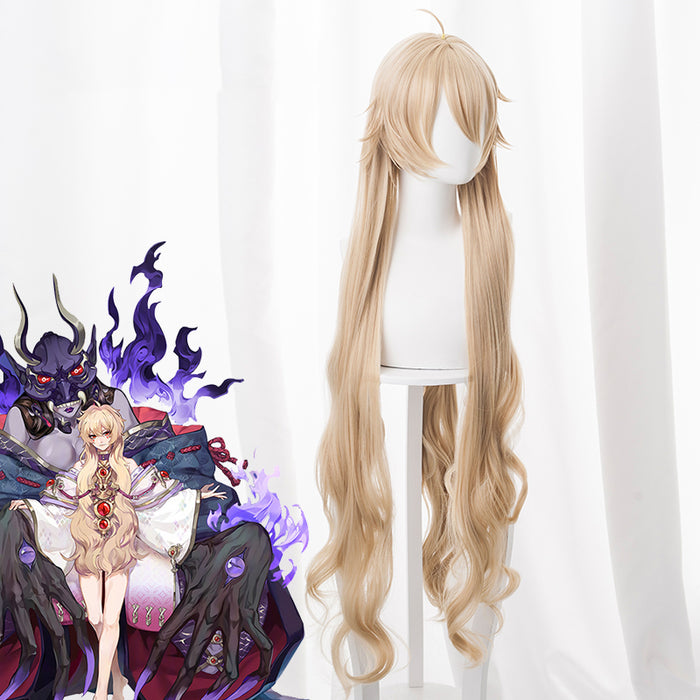 Game Onmyoji 100cm Long Blonde Curly Wavy Cosplay Wig Cosplay for Girls Adult Women Halloween Carnival Party