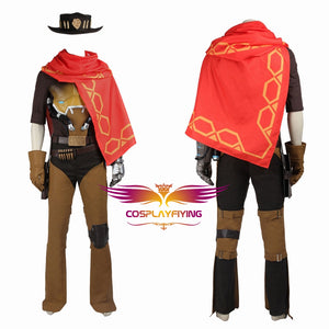 Game Overwatch Jesse Mccree Cosplay Costume Full Set for Halloween Carnival