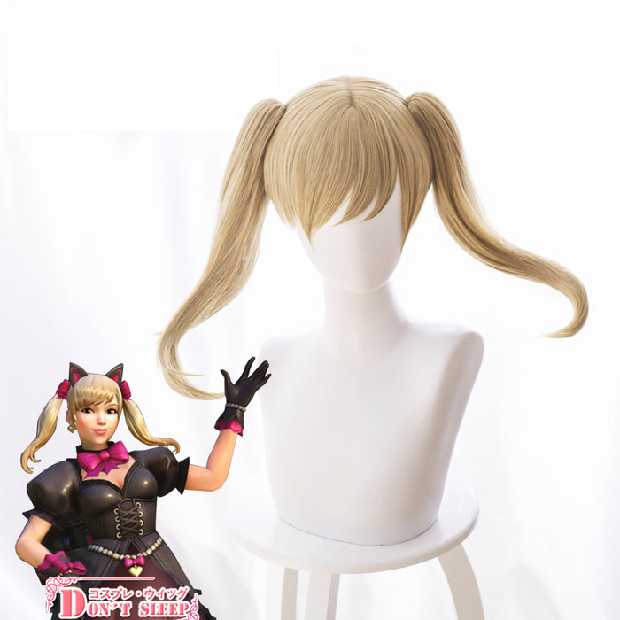 Game Overwatch(OW) D.VA DVA Black Cat Light Brown Ponytails Cosplay Wig Cosplay for Girls Adult Women Halloween Carnival Party
