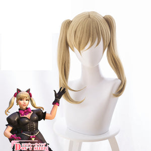 Game Overwatch(OW) D.VA DVA Black Cat Light Brown Ponytails Cosplay Wig Cosplay for Girls Adult Women Halloween Carnival Party