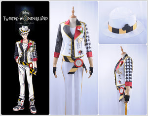 Game Twisted-Wonderland Alice in Wonderland Trey Clover Cosplay Costume Male Uniform Outfit