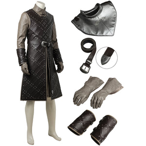 Game of Thrones Season 7 Jon Snow Cosplay Costume Full Set with Armor for Halloween Carnival