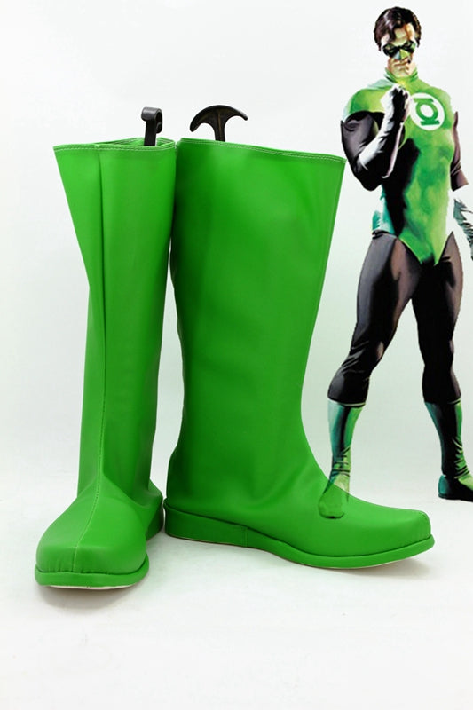 Green Lantern Hal Jordan Cosplay Shoes Boots Custom Made for Adult Men and Women
