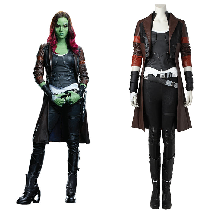 Marvel Comics Guardians of the Galaxy 2 Gamora Adult Women Cosplay Costume Outfit for Halloween Carnival