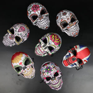 Halloween 2019 Mexican Day of the Dead Skull Print Masks Perform Masquerade Bar Party Mask Cosplay Accessory&Props