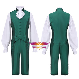 Hamilton Musical Alexander Hamilton Cosplay Costume Green Uniform Carnival Halloween