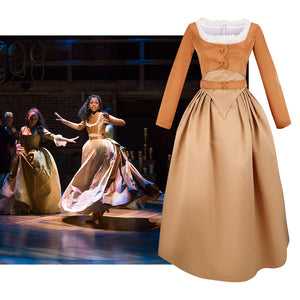 Hamilton Musical Angelica Brown Stage Dress Concert Cosplay Costume Version A Carnival Halloween