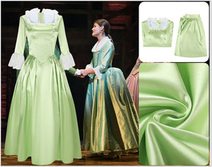 Hamilton Musical Elizabeth Schuyler Light Green Eliza Dress Concert Cosplay Costume Carnival Halloween