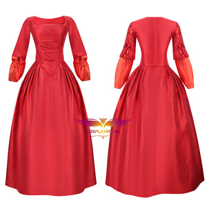 Hamilton Musical Maria Reynolds Red Stage Dress Concert Cosplay Costume Carnival Halloween