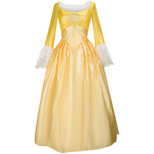 Hamilton Musical Peggy Light Yellow Stage Dress Concert Cosplay Costume Carnival Halloween