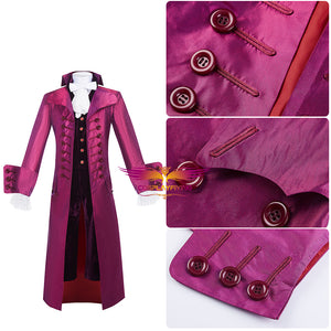 Hamilton Musical Thomas Jefferson Marquis de Lafayette Cosplay Costume Purple Uniform Carnival Halloween