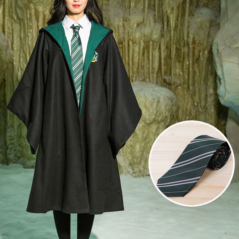 Girls Women Slytherin Ravenclaw Robe Cloak Wizard House Potters Costume  Magic School Scarf Tie Wand Halloween Costumm Configure. - AliExpress