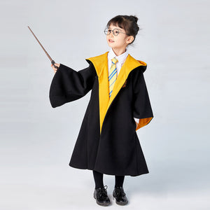 Kids Cosplay Harry Potter Hogwarts Gryffindor Slytherin Ravenclaw Hufflepuff Wizard Witch Robe Cosplay Costume for Halloween Carnival