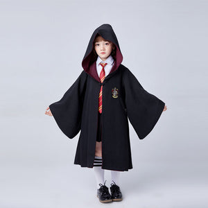 Kids Cosplay Harry Potter Hogwarts Gryffindor Slytherin Ravenclaw Hufflepuff Wizard Witch Robe Cosplay Costume for Halloween Carnival