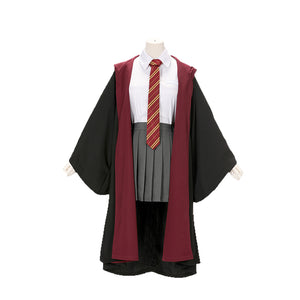 Harry Potter Hogwarts Gryffindor Slytherin Ravenclaw Hufflepuff Wizard Witch Robe Uniform Full Set Cosplay Costume Female Halloween Carnival Version A