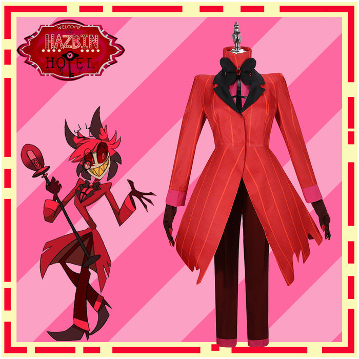 Cosplayflying - Buy Hazbin Hotel Alastor Cosplay Costume Red Coat for ...