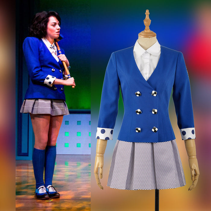Heathers The Musical Rock Musical Veronica Sawyer Stage Dress Concert Cosplay Costume Adult Women Fancy Blue Jacket