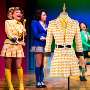Heathers The Musical Rock Musical McNamara Stage Uniform Dress Concert Cosplay Costume Adult Women Yellow Skirt Fancy