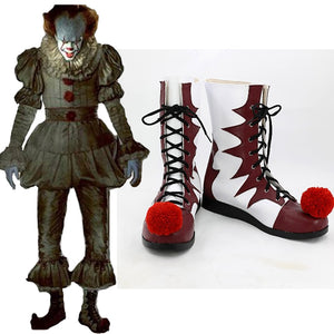 Horror Movie Stephen King's It Joker Clown Cosplay Shoes Boots Custom Made for Adult Men and Women Halloween Carnival