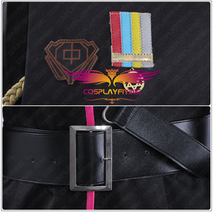 Hypnosismic Division Rap Battle Otome Tohoten Cosplay Costume Military Uniform Long Trench Jacket Badge Armlet