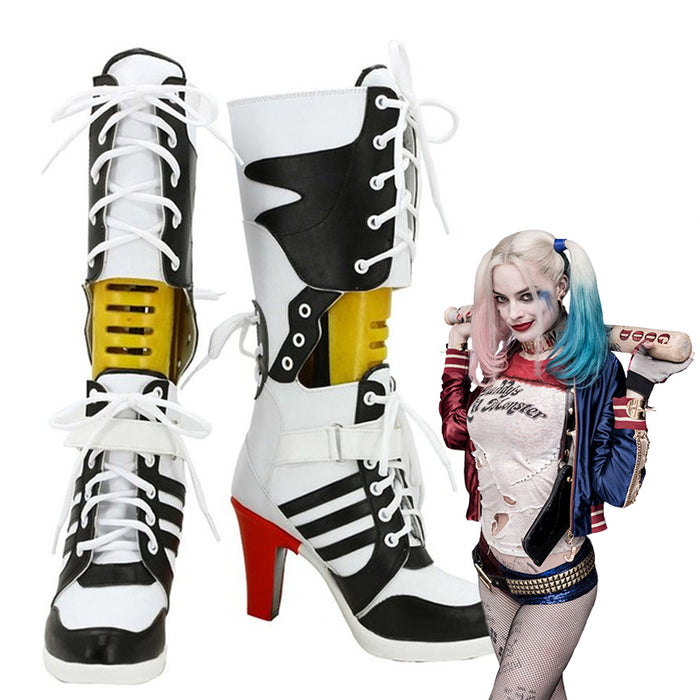 Joker Harley Quinn Suicide Squad Cosplay Shoes Boots Custom Made for Adult Men and Women