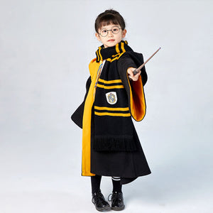 Kids Cosplay Harry Potter Hogwarts Gryffindor Slytherin Ravenclaw Hufflepuff Wizard Witch Robe Autumn Winter Cosplay Costume