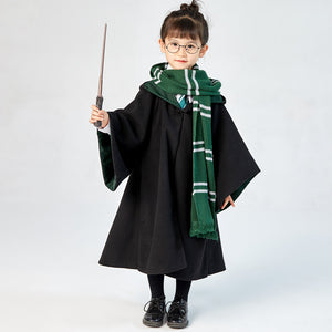 Kids Cosplay Harry Potter Hogwarts Gryffindor Slytherin Ravenclaw Hufflepuff Wizard Witch Robe Autumn Winter Cosplay Costume