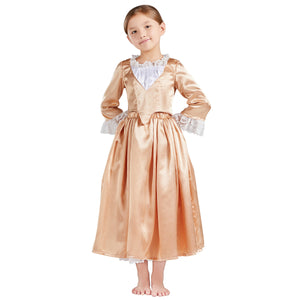 Kids Version Hamilton Musical Angelica Stage Dress Child Size Concert Cosplay Costume Carnival Halloween