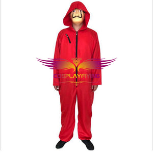 La casa de papel Money Heist Dali Red Jumpsuit Cosplay Costume for Adult Men Carnival Halloween