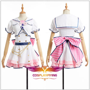 LoveLive SunShine Aqours Ruby Kurosawa 6th Anniversary Stage COS Cosplay Costume Custom Sexy Strapless Dress + Jacket Hairpin