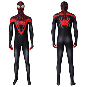 Marvel Ultimate Spider-Man Miles Morales Jumpsuit Cosplay Costume Halloween Carnival Luxurious Version B