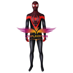 Marvel Avengers Ultimate Spider-Man Miles Morales Jumpsuit Cosplay Costume for Halloween Carnival Version B