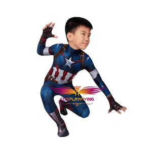 Marvel Kids Cosplay Avengers: Age of Ultron Captain America Jumpsuit Child Size Cosplay Costume