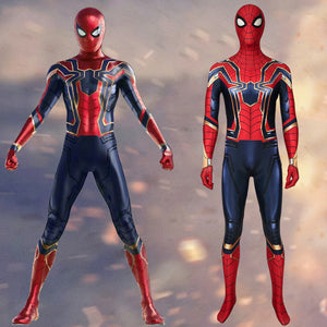 Marvel Film Avengers 4: Endgame Iron Peter Parker Spiderman Jumpsuit Full Set for Halloween Carnival Simple Version