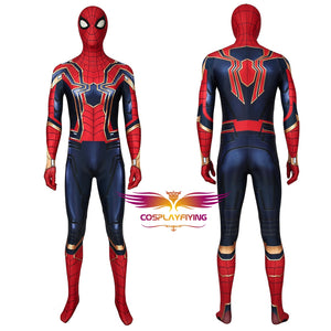 Marvel Film Avengers 4: Endgame Iron Peter Parker Spiderman Jumpsuit Full Set for Halloween Carnival Simple Version