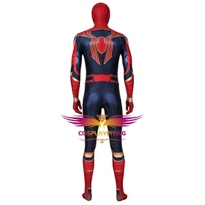 Marvel Movie Avengers 4: Endgame Iron Spiderman Peter Parker Cosplay Costume Halloween Carnival Luxurious Version