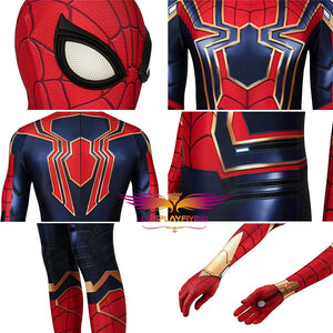Marvel Movie Avengers 4: Endgame Iron Spiderman Peter Parker Cosplay Costume Halloween Carnival Luxurious Version