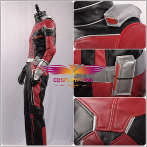 Marvel Avengers Ant-Man and the Wasp Ant Man Scott Lang Uniform Outfit Leather Cosplay Costume
