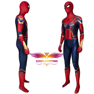 Marvel Movie Spider-Man: Far From Home Iron Spider Peter Parker Jumpsuit Cosplay Costume Simple Version
