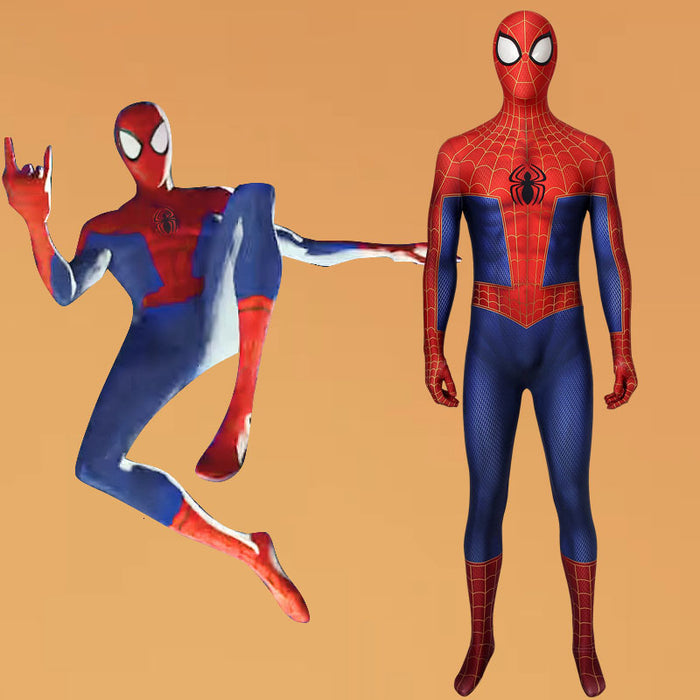 Marvel Avengers Spider-Man Into the Spider-Verse Peter Parker Jumpsuit Cosplay Costume for Halloween Carnival