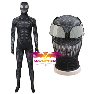 Marvel Movie Venom Eddie Brock Spider-Man Jumpsuit Cosplay Costume for Halloween Carnival Luxurious Versiion