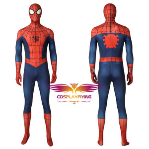 Marvel Film Ultimate Spider-Man Season 1 Spiderman Peter Parker Cosplay Costume for Halloween Carnival Simple Version