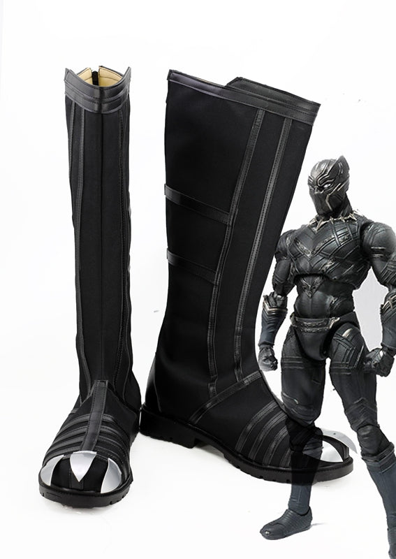 Marvel Captain America: Civil War Black Panther T'Challa Cosplay Shoes Boots Custom Made for Adult Men and Women Halloween Carnival