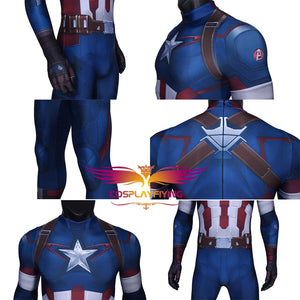 Marvel Movie Avengers 2: Age of Ultron Captain America Steve Rogers Cosplay Costume Halloween Carnival Luxurious Version