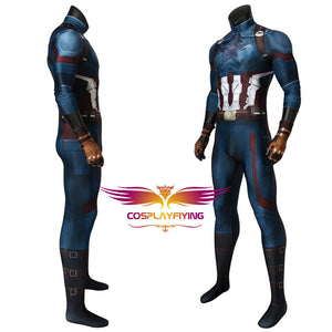 Marvel Comics Avengers 3: Infinity War Captain America Steve Rogers Version B Jumpsuit Cosplay Costume