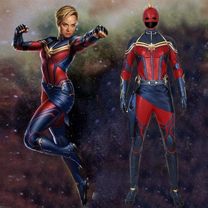 Marvel Comics Avengers 4 Endgame Captain Marvel Carol Danvers Cosplay Costume Version C for Halloween Carnival