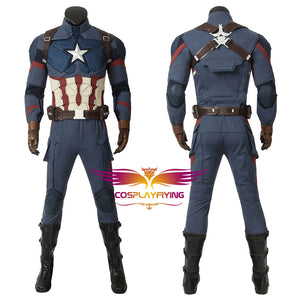 Marvel Comics Avengers: Endgame Captain America Steven Rogers Cosplay Costume for Halloween Carnival