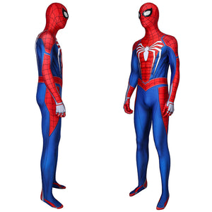 Marvel Avengers Spiderman PS4 Peter Parker Cosplay Costume Jumpsuit for Carnival Halloween Luxurious Version