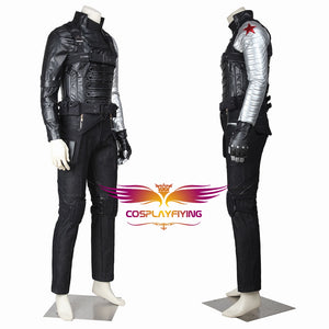 Marvel Comics Captain America 2: Winter Soldier Bucky Barnes Cosplay Costume Halloween Carnival