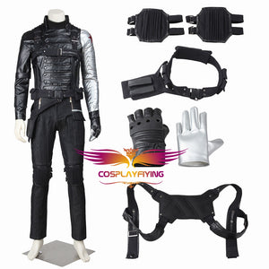 Marvel Comics Captain America 2: Winter Soldier Bucky Barnes Cosplay Costume Halloween Carnival